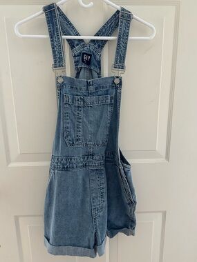 Gap Denim Short Overalls with Front and Back Pockets